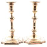 Pair of silver candlesticks,