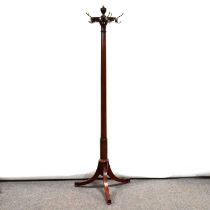 Stained mahogany coat stand