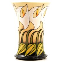 Emma Bossons for Moorcroft a vase in the Calla Lily design,