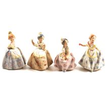 Set of four Lladro porcelain figures, dancing girls,