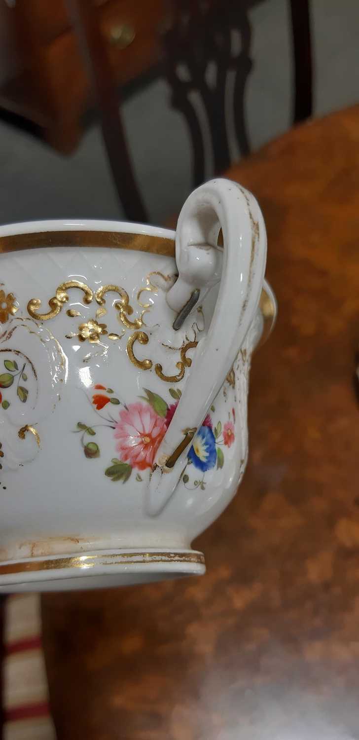 English bone china tea set, possibly Daniels, circa.1830, floral decoration, no.2/824. Condition - Image 14 of 15