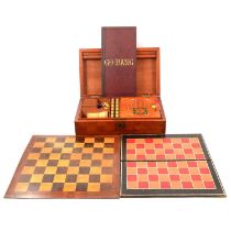 Edwardian mahogany games compendium,