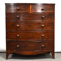 Victorian mahogany bowfront chest of drawers