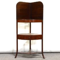 Victorian mahogany corner washstand.