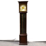 Modern mahogany longcase clock, Waterfield & Sons of Broughton.