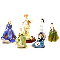 Six Royal Doulton, Royal Worcester and Leonardo figurines,