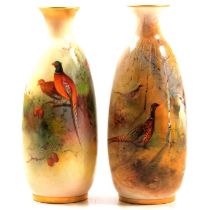 Two Royal Worcester vases, 2491,