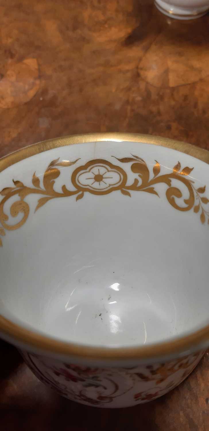 English bone china tea set, possibly Daniels, circa.1830, floral decoration, no.2/824. Condition - Image 6 of 15