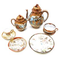 Japanese Kutani eggshell porcelain and other decorative teaware
