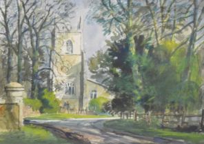 Arthur Scaife, Skeffington Church and two other pictures,