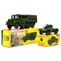 Two Dinky die-cast military vehicles, boxed