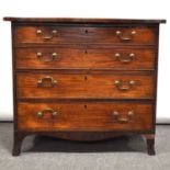 Mahogany chest of drawers,