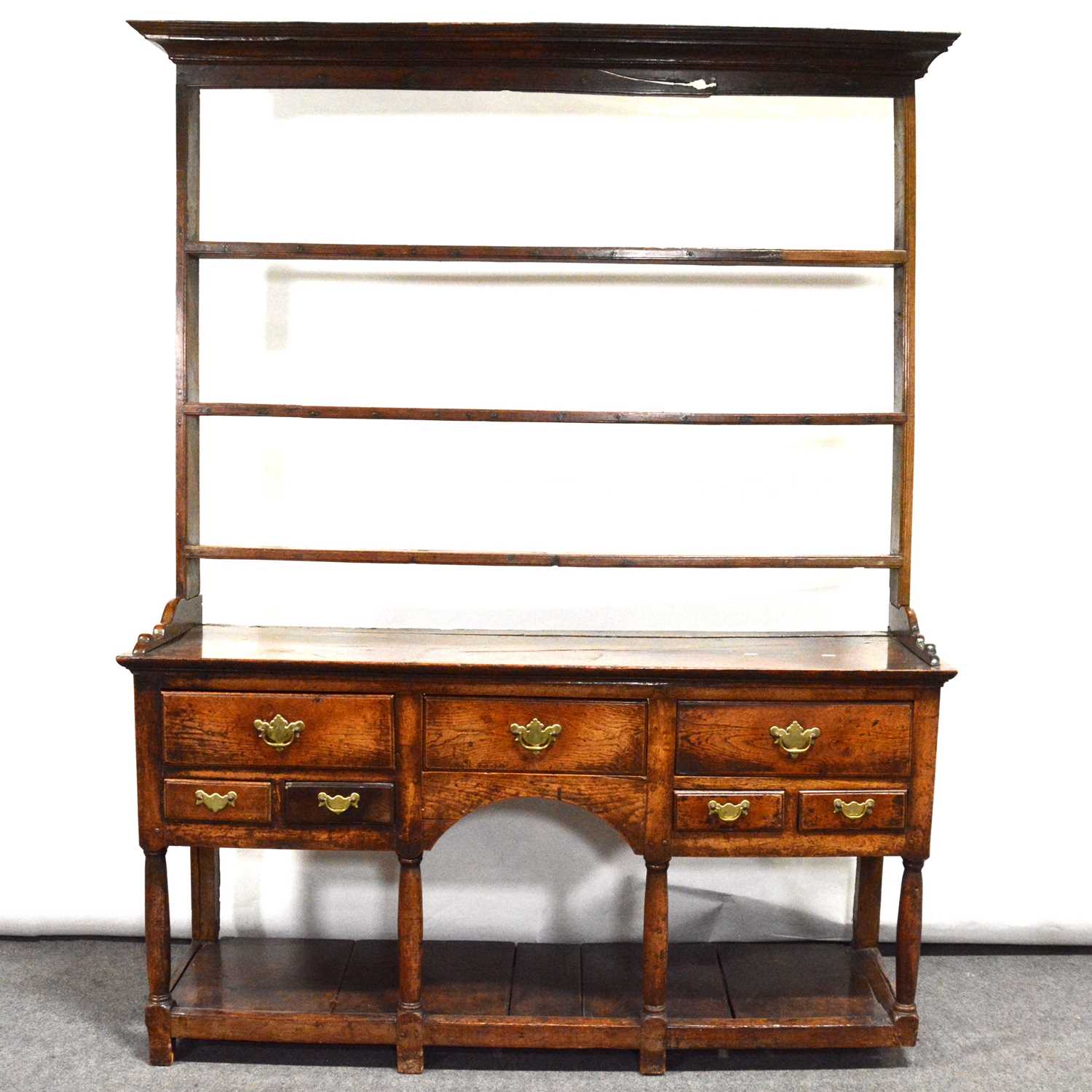George III oak dresser,