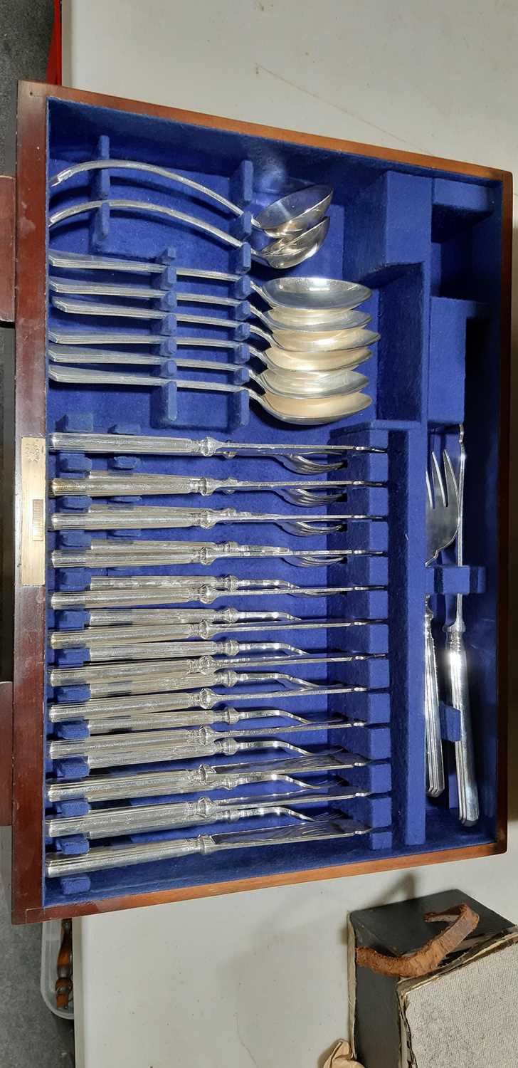 A canteen of silver-plated cutlery by Mappin & Webb, Athenian design. - Image 2 of 8