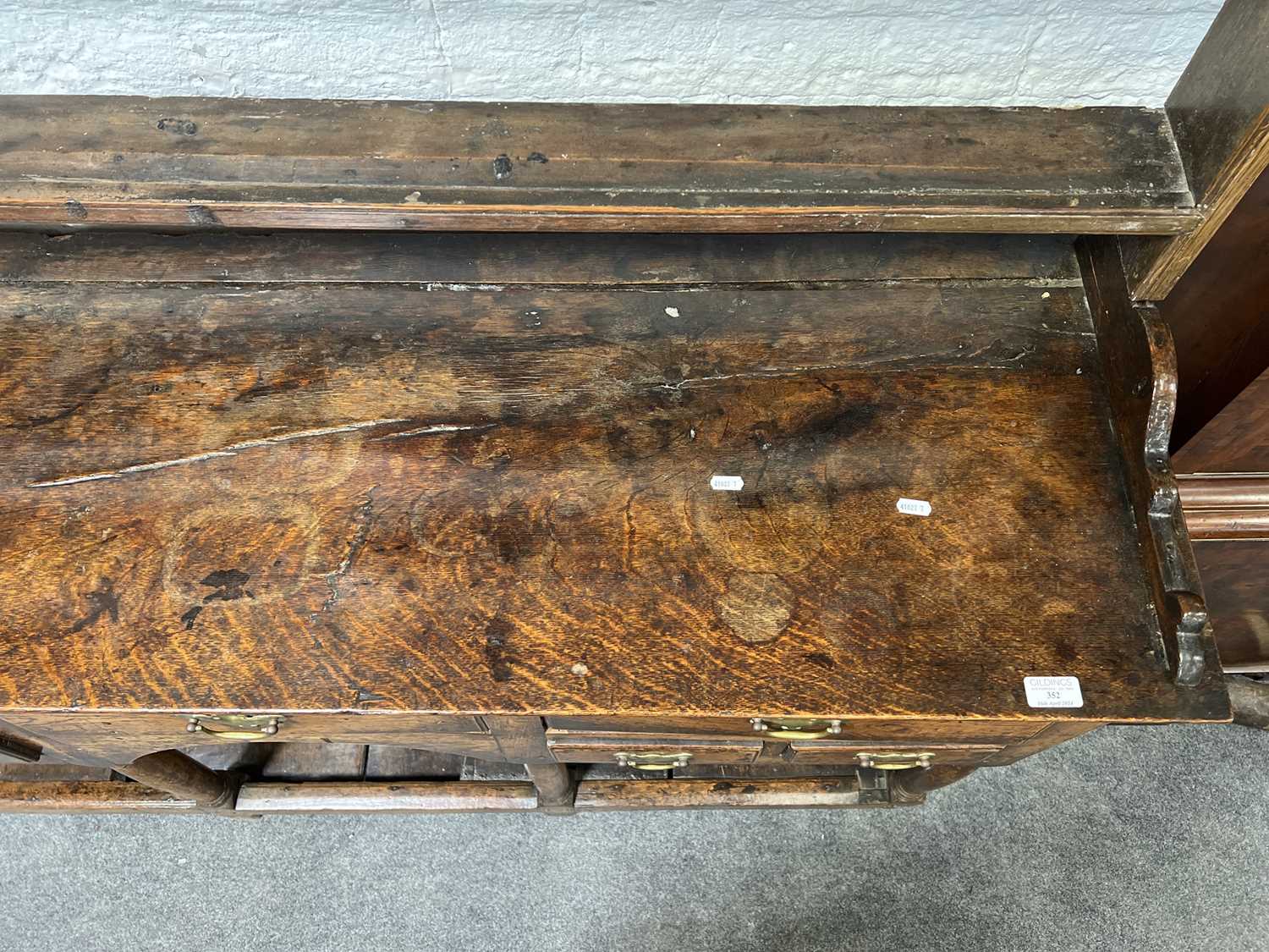 George III oak dresser, - Image 6 of 11