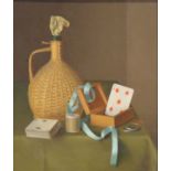 § Gerald Norden, Still life with Wicker Flask,