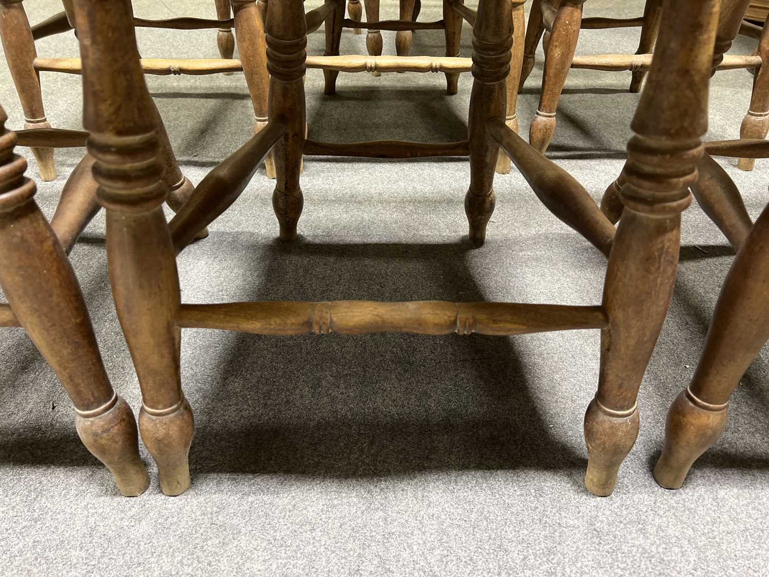 Set of eight beech kitchen chairs, - Image 6 of 6