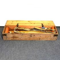 Spalding 3 croquet set, wooden box.