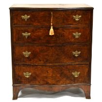 Walnut chest of drawers, 20th Century,