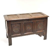 Joined oak coffer, 18th Century,