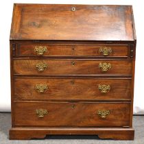 George III mahogany bureau,