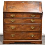 George III mahogany bureau,