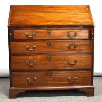 George III mahogany bureau,