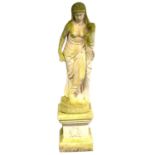 Reconstituted stone garden statue,