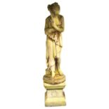 Reconstituted stone garden statue,