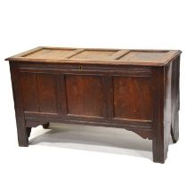 Joined oak coffer, 18th Century,