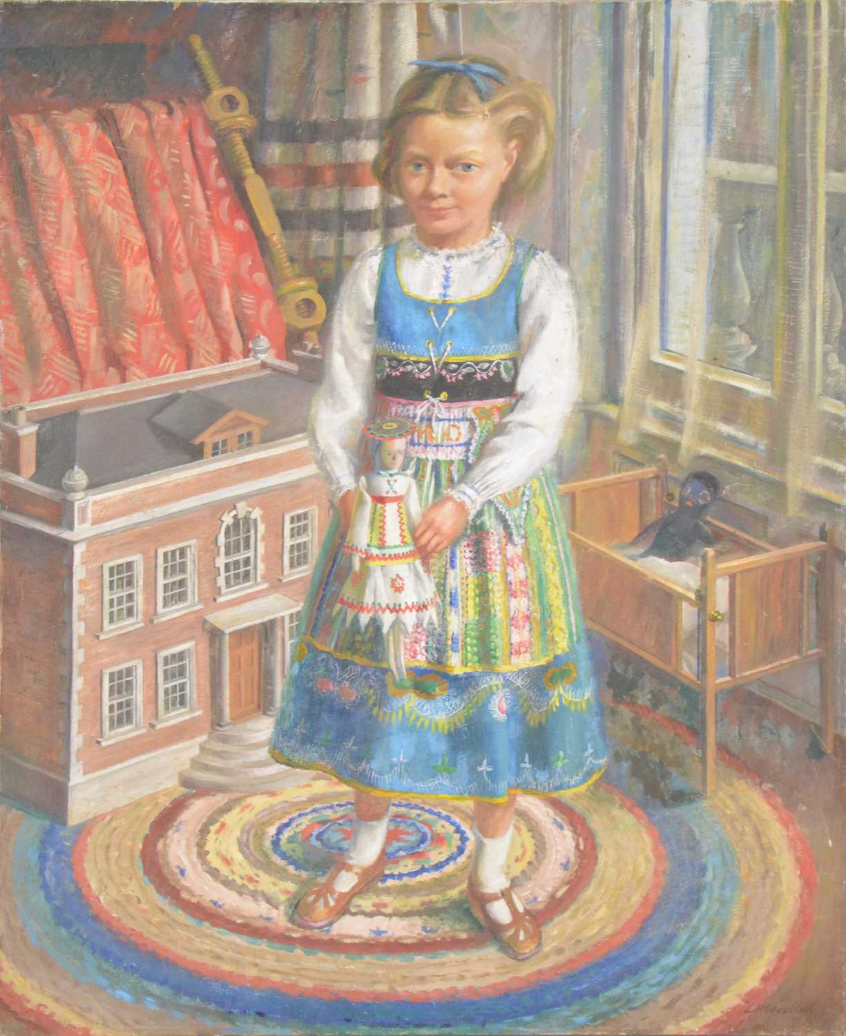 Leighton Hall Waoollatt, Portrait of a young girl,