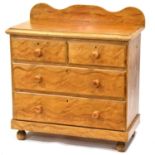 Victorian painted pine chest of drawers,