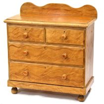 Victorian painted pine chest of drawers,