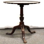 Mahogany tripod table,