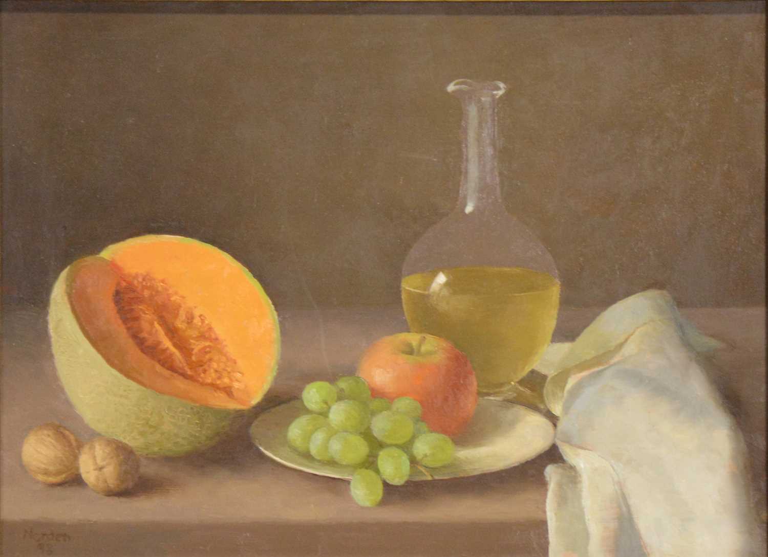 § Gerald Norden, Still life with Cantaloupe melon,