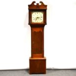 Oak longcase clock,