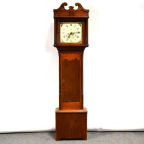 Oak longcase clock,