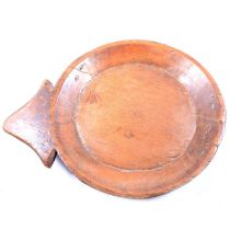 Large 19th century wooden dairy bowl