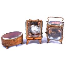 SIlver pear-cased pocket-watch, Palais Royal style glass cases, etc