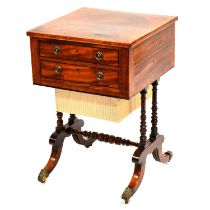 George IV mahogany work table,