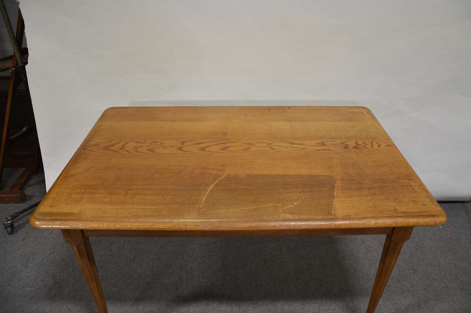 Craftsman made oak table, carved squirrel, - Image 2 of 2