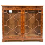 Modern yew bookcase, George III style,