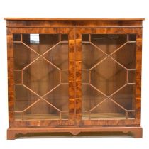 Modern yew bookcase, George III style,