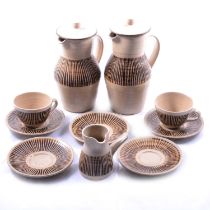 Kenneth Quick/ Tregenna Hill, a ten-piece stoneware part coffee set