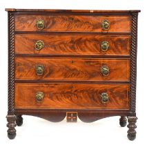 Regency mahogany chest of drawers,