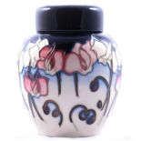 Emma Bossons for Moorcroft Pottery, a large 'Wild Cyclamen' pattern ginger jar and cover