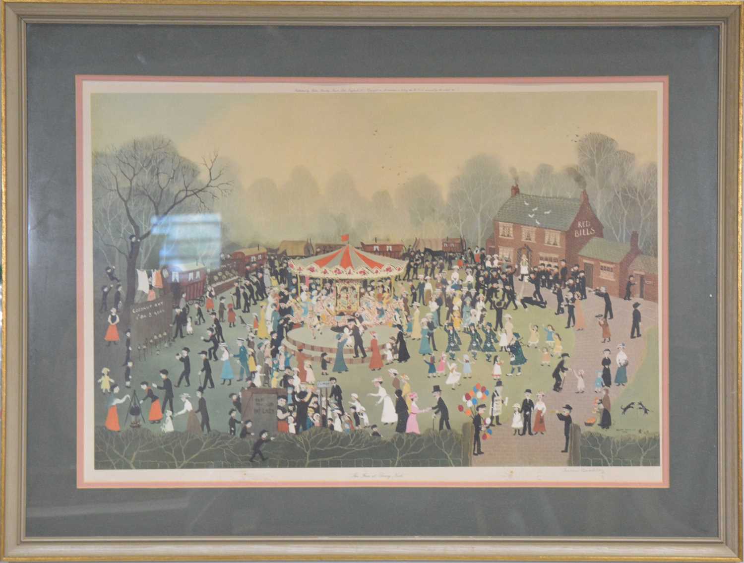 Helen Bradley, The Fair at Daisy Nook and Sunday Afternoon in Alexandra Park, two prints, - Image 4 of 4