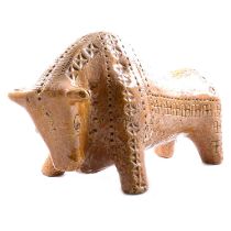 Italian Mid-Century Bitossi pottery bull, by Aldo Londi