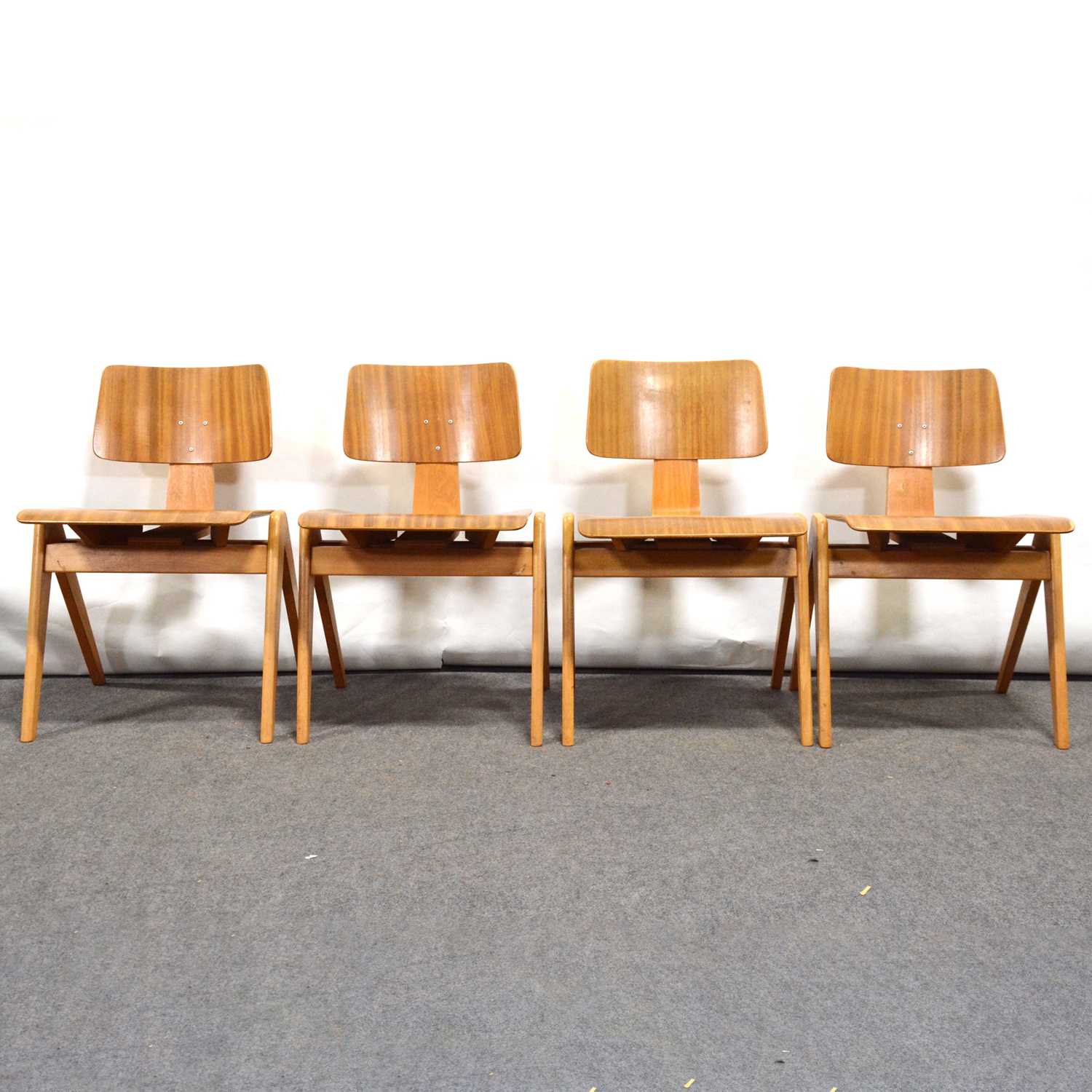 Robin Day for Hille, a set of four 'Hillestak' chairs