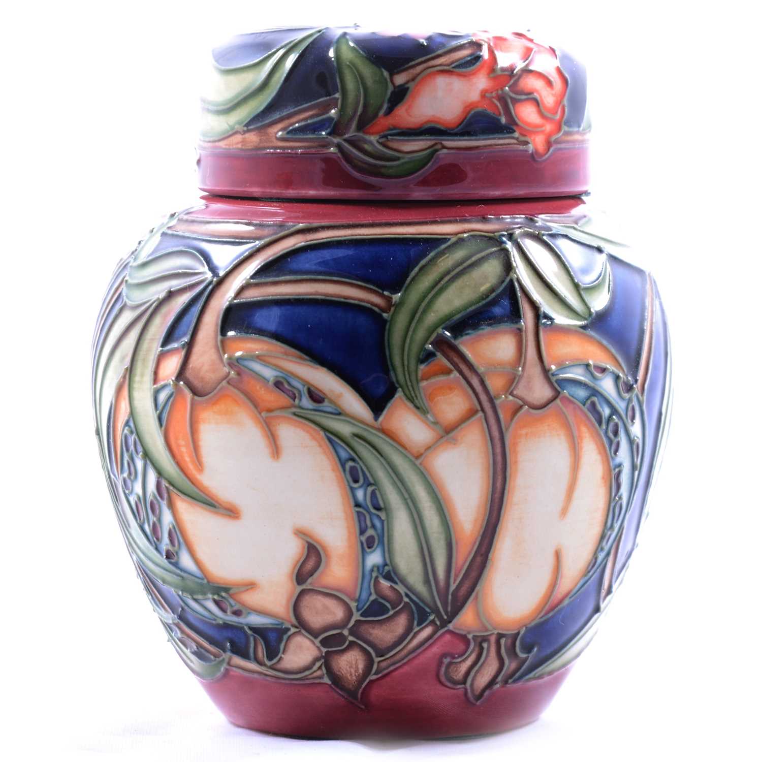 Rachel Bishop for Moorcroft Pottery, a small 'Plevriana' ginger jar and cover